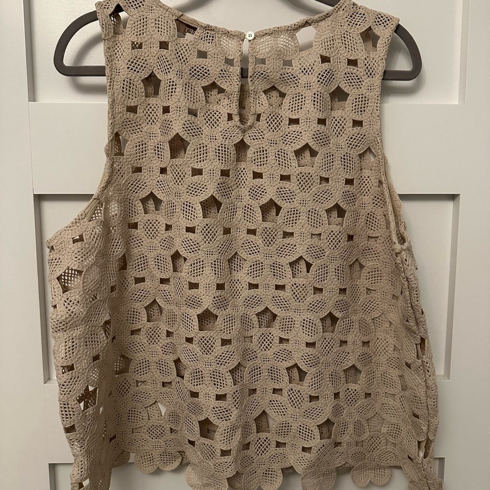 LOFT Daisy Crochet Tank Top - Picture 2 of 4